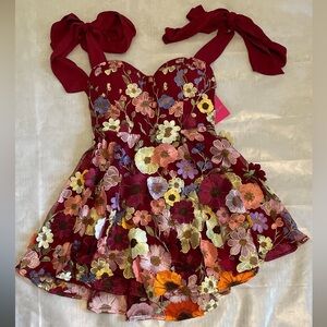 Floral Spring Flirty Mini Dress Small